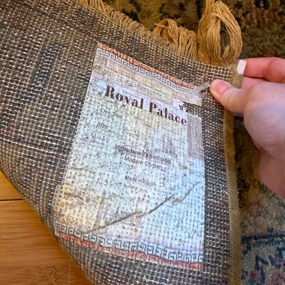 Vintage Mini Persian Wool Fringed Rug / Doormat - Picture 4 of 4